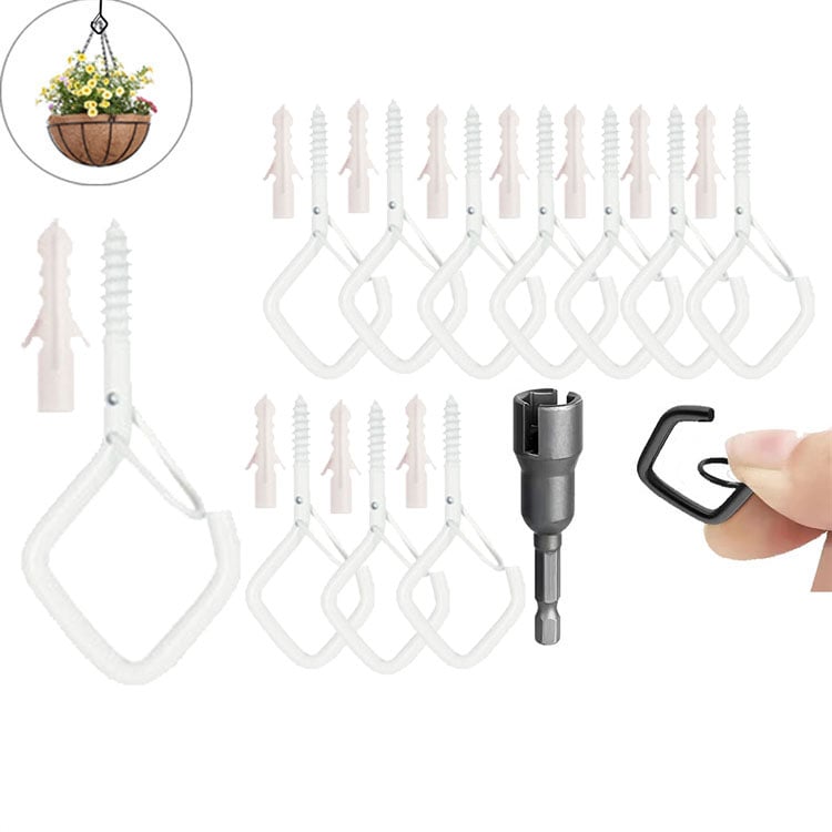 Windproof Safety Q Hooks – Spring-Lock, Rust-Proof, Heavy-Duty 🔒🪝