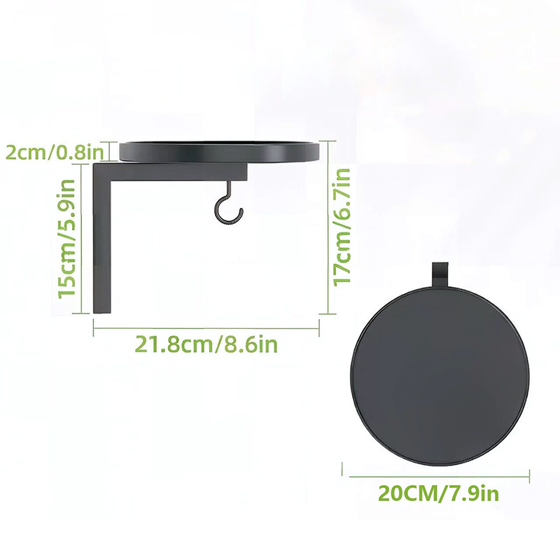 Wall-Mounted Metal Bird Bath – Antique Black, Dual-Function with Hook 🐦🛁