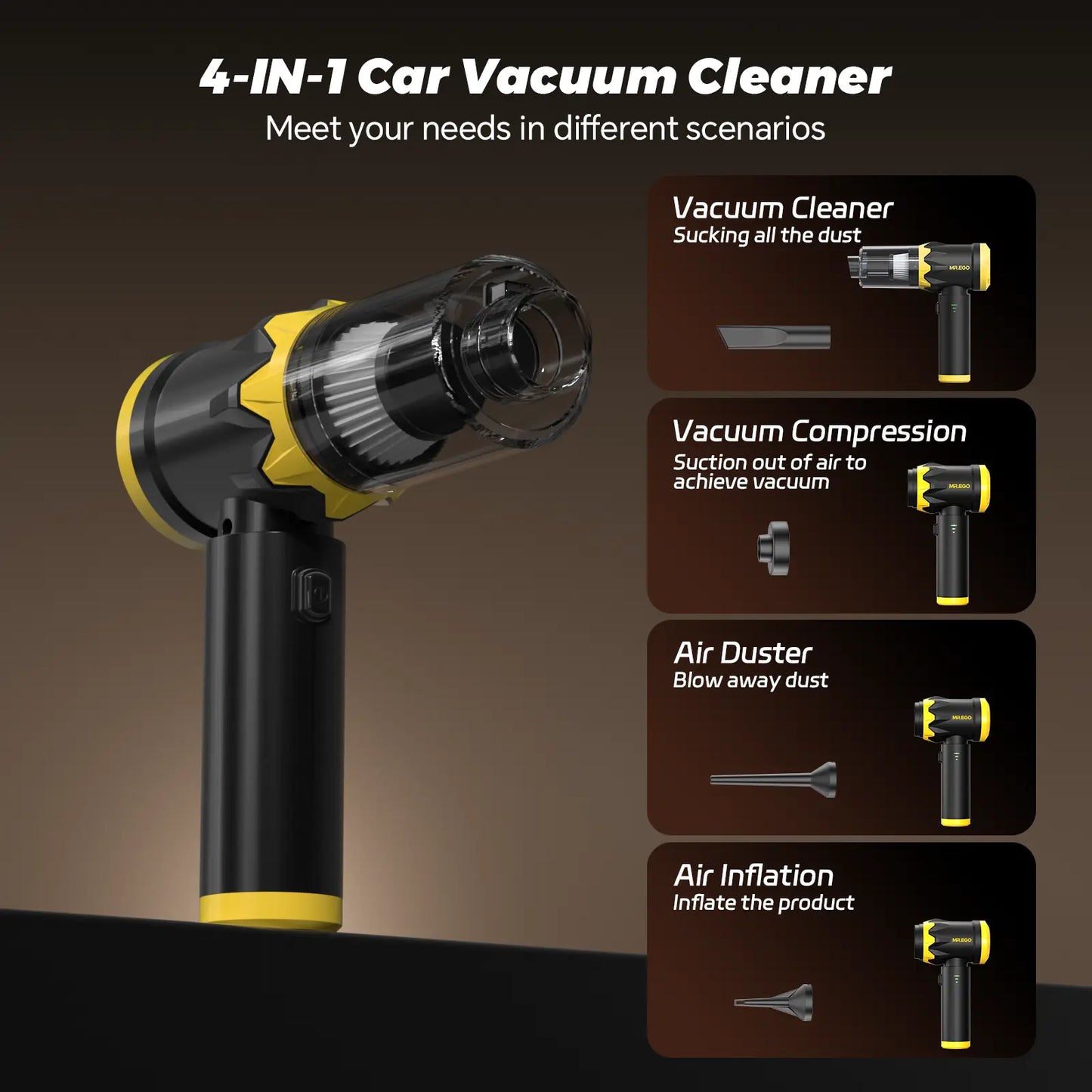 MR.EGO G2 Cordless Car Vacuum🚗