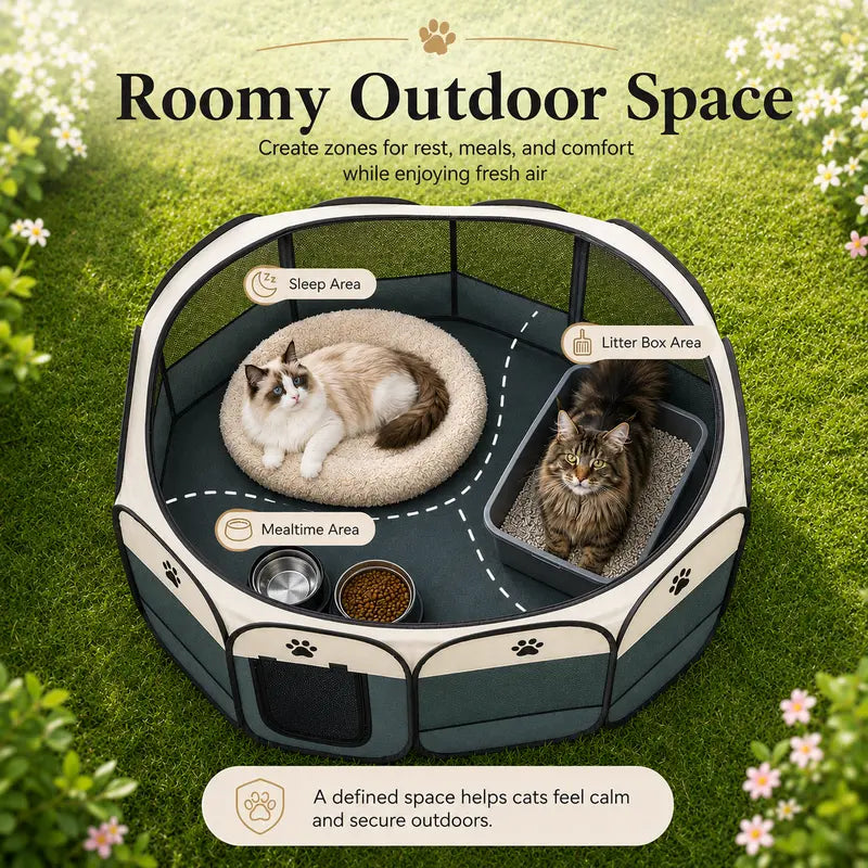 RoamPaws Foldable Soft-Sided Pet Playpen🐱🐶🏠