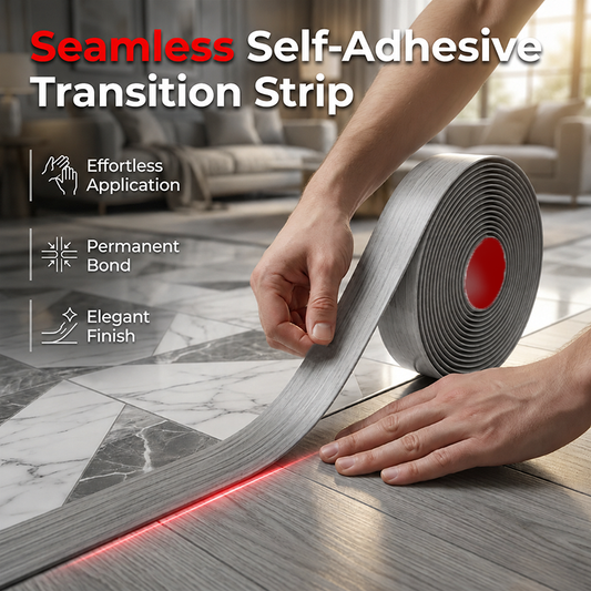 Self-Adhesive Floor Transition Strip – Flexible PVC, Peel  Stick, Trim to Fit 🚪🛠️