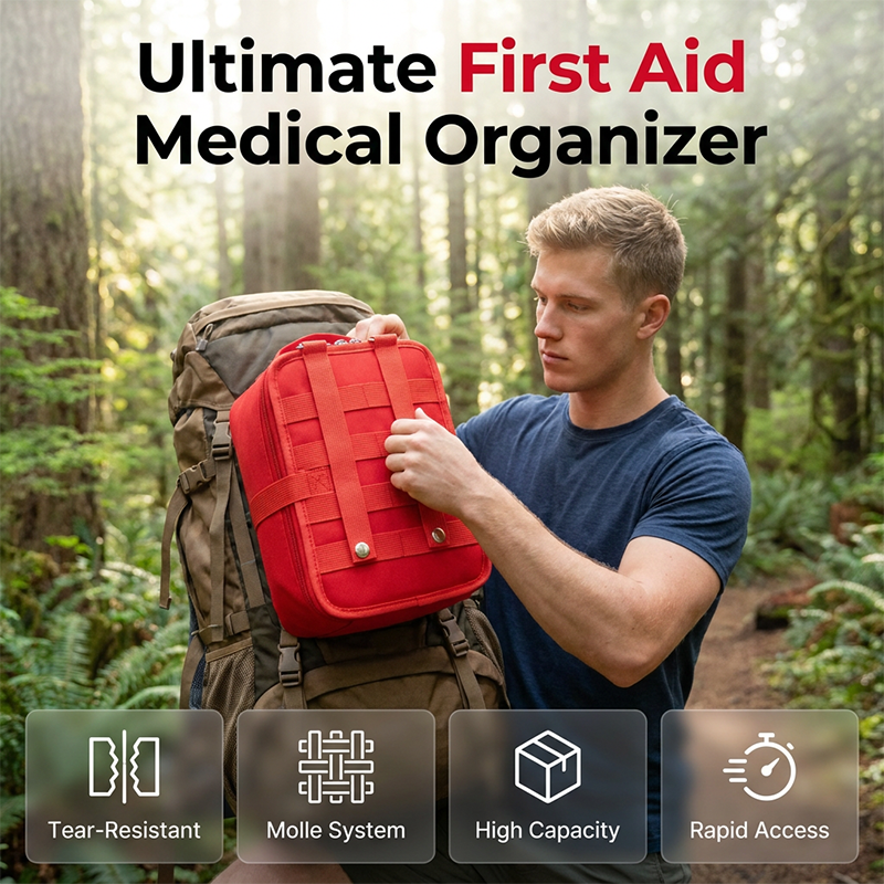 Oxford Cloth Emergency Medical Organizer Bag – Tactical, Rip-Away, Modular 🚑🆘
