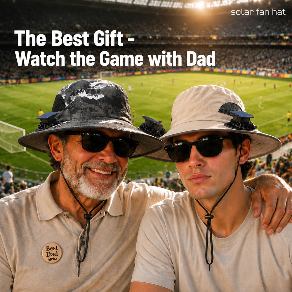 Solar Fan Hat – Wide Brim, Dual Power, Adjustable Speed, UPF Protection ☀️🧢