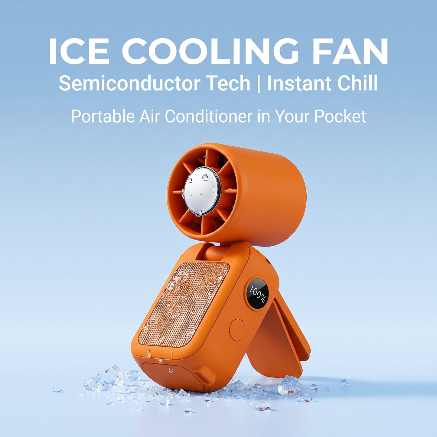 5-in-1 Portable Cooling Fan – Wearable, Rechargeable, LED Display