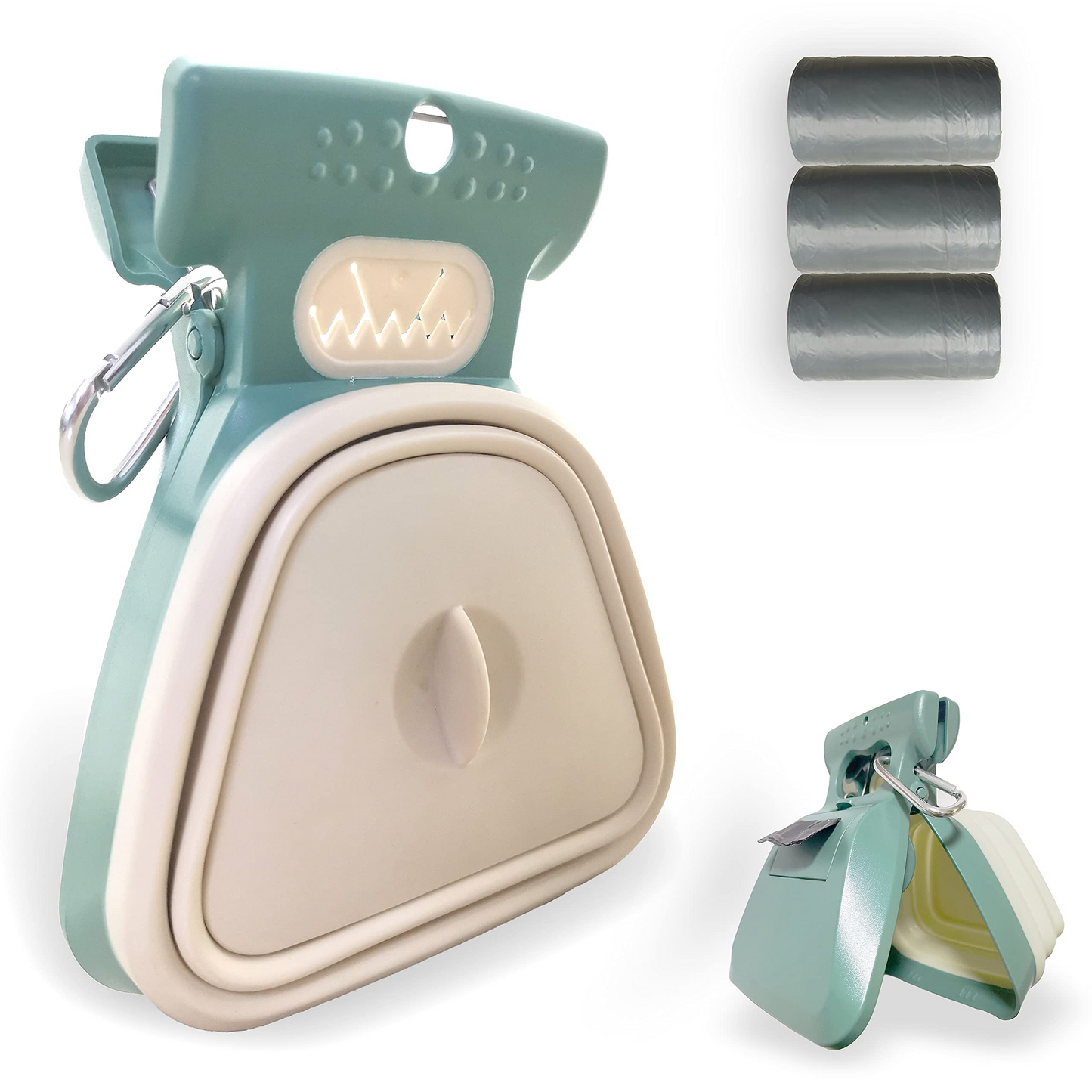 Clip-On Poop Scooper – Foldable, Pocket-Sized, Bag Dispenser Included 🐾🧹