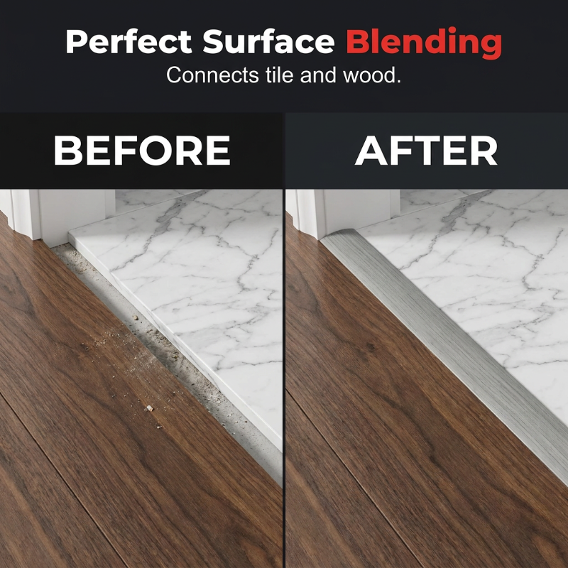 Self-Adhesive Floor Transition Strip – Flexible PVC, Peel  Stick, Trim to Fit 🚪🛠️