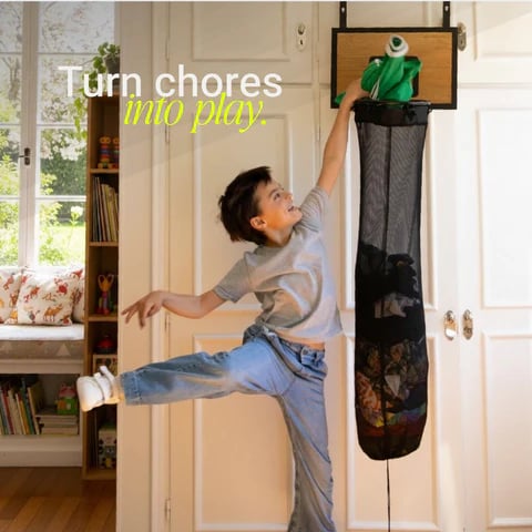 Basketball Laundry Hamper – Turns Chores into Play, Wall-Mountable 🏀🧺