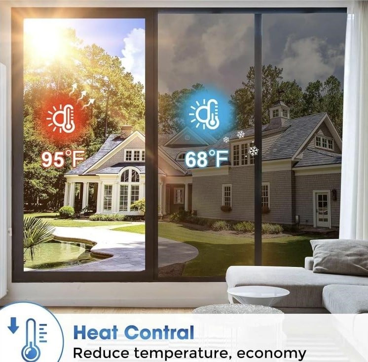 Mirror Window Privacy Film – UV Block, Heat Control, Static Cling 🪟🛡️
