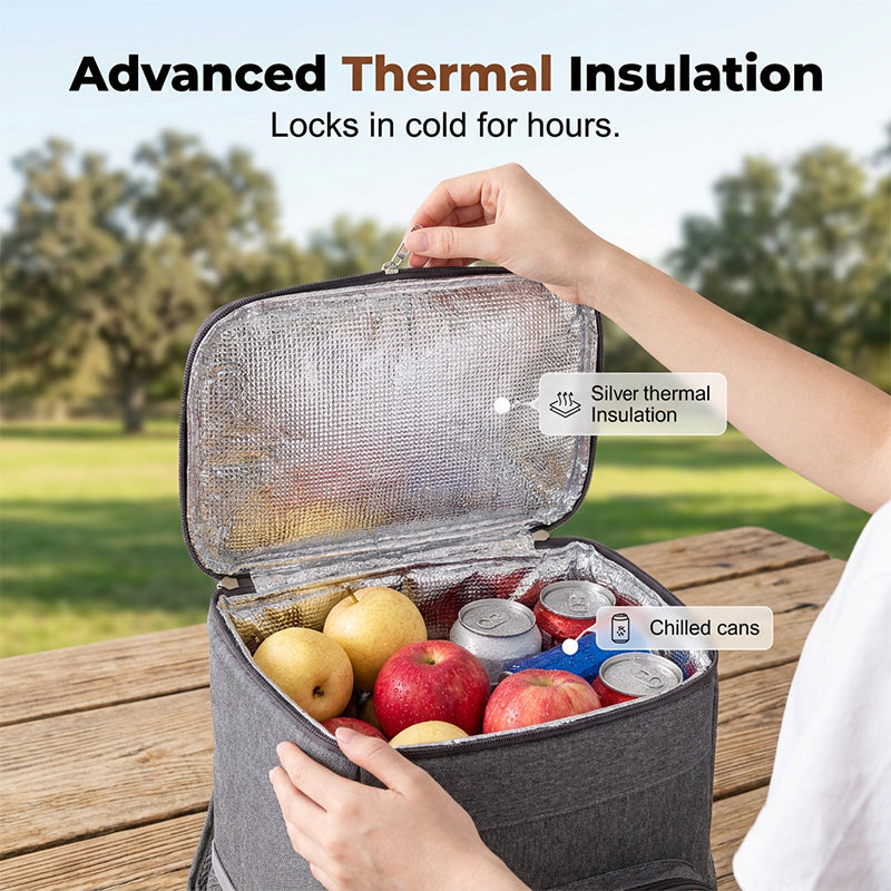 Leakproof Insulated Thermal Picnic Backpack – Hands-Free, Spacious, Multi-Pocket 🎒🧊