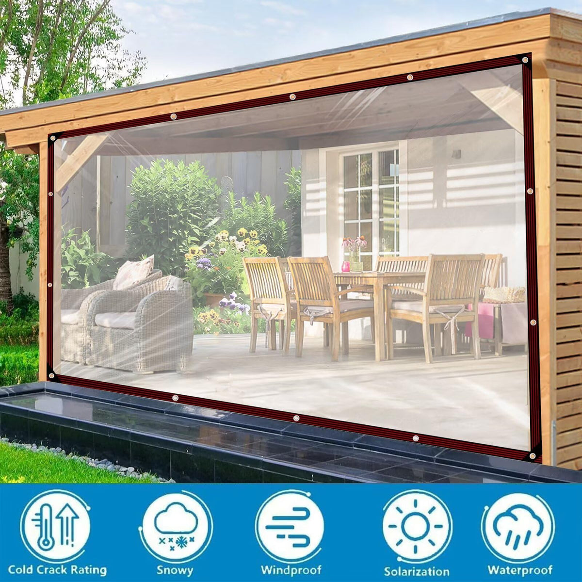 Heavy-Duty Transparent Waterproof Insulated Tarp