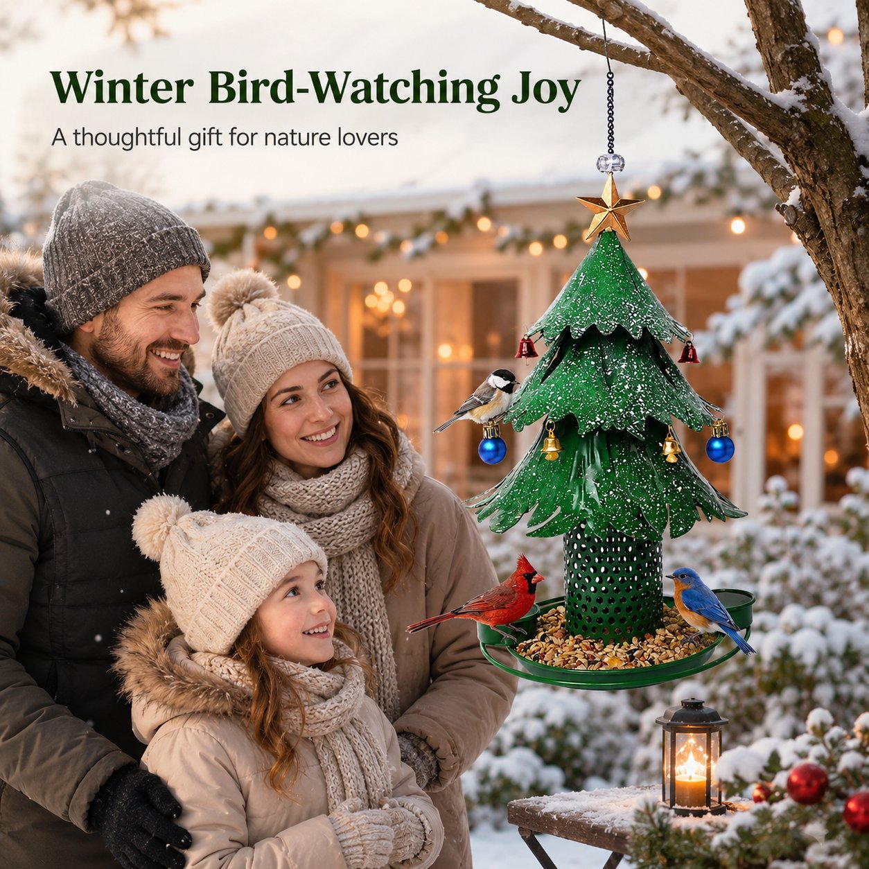 🎄 Christmas Tree Bird Feeder | Festive Holiday Backyard Decor