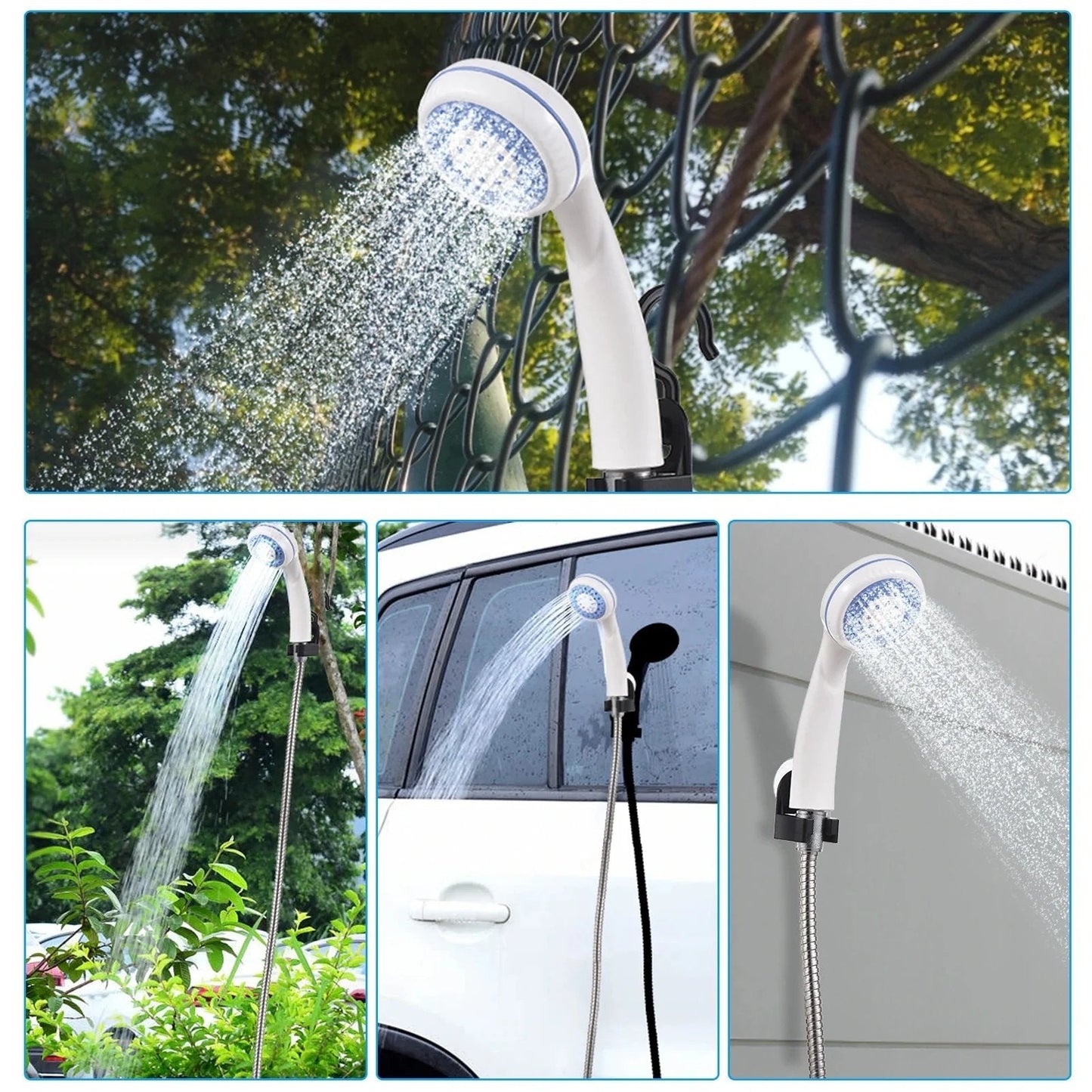 Portable USB Rechargeable Shower Pump – 2200mAh, 4-5L/min, Camping & Outdoor 🚿🏕️