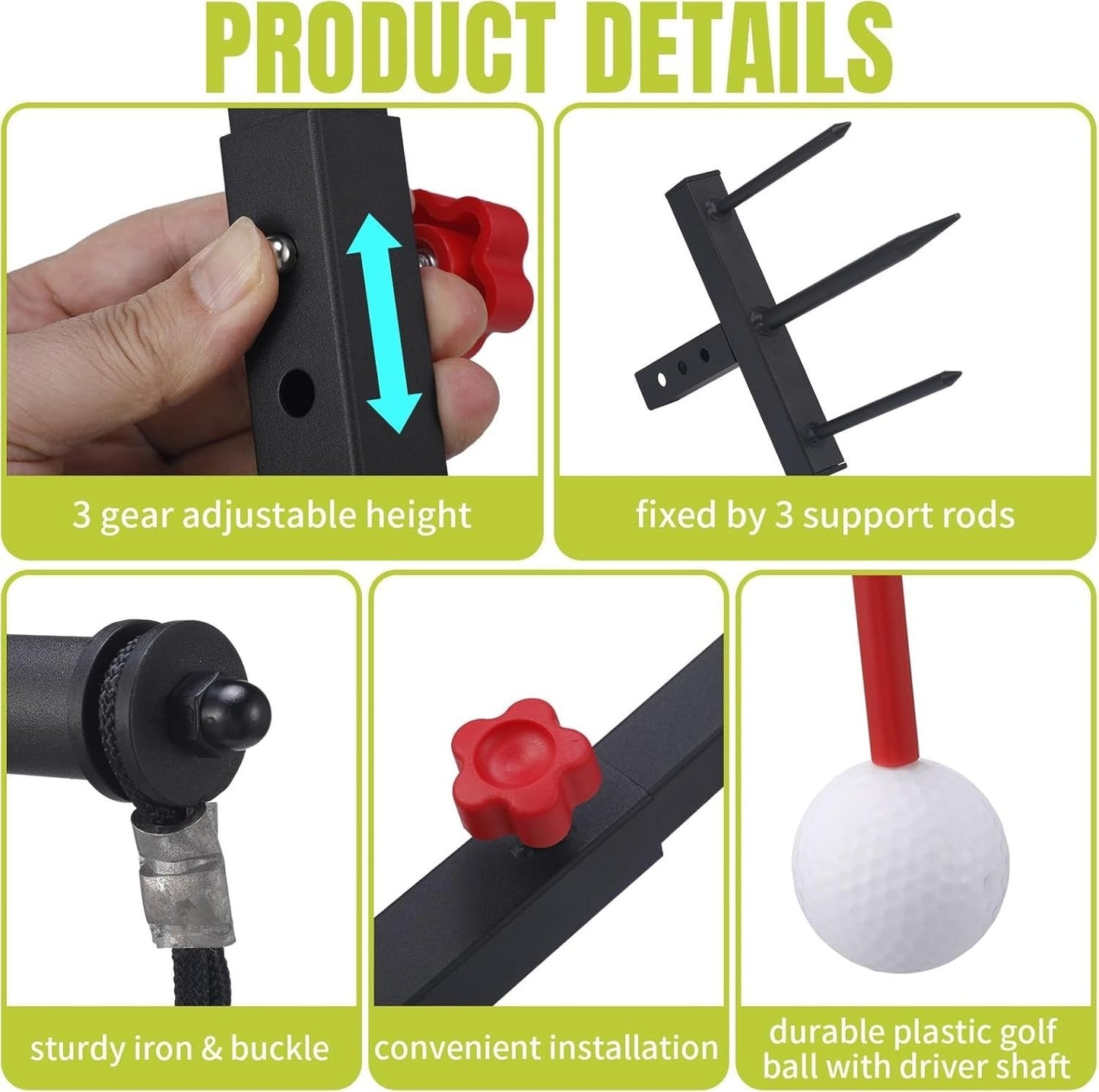 ⛳ Real Impact Golf Swing Trainer – 360° Ball Return for Smarter Practice &Better Swings 🏌️♂️⛳
