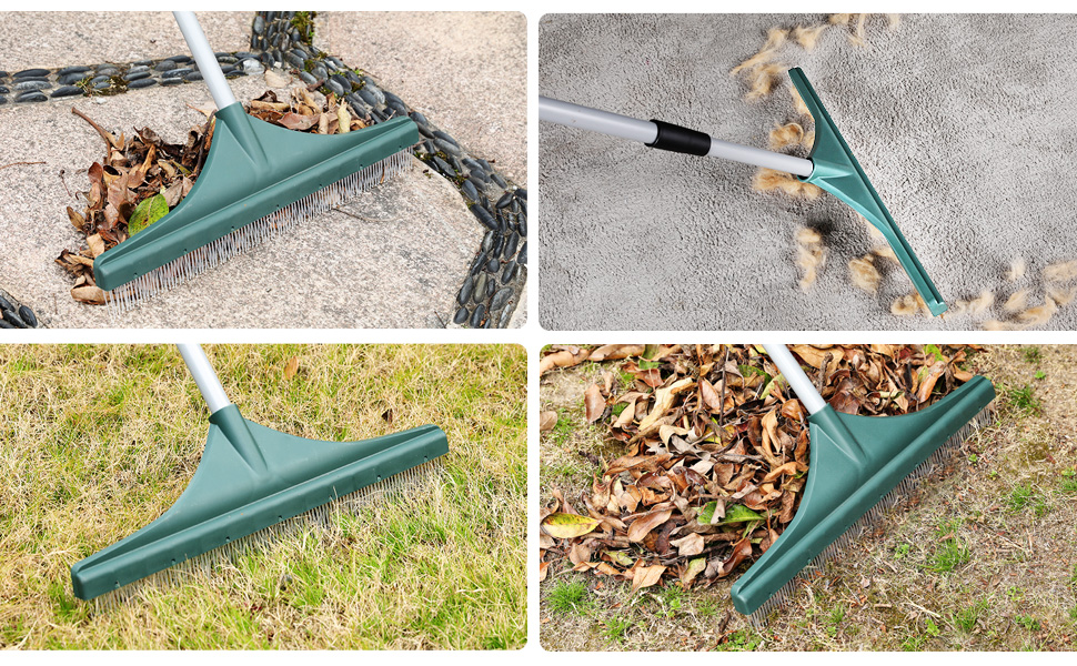 Artificial Turf Rake – Telescopic, Pet Hair Removal, 56.7″ Reach 🧹🌿