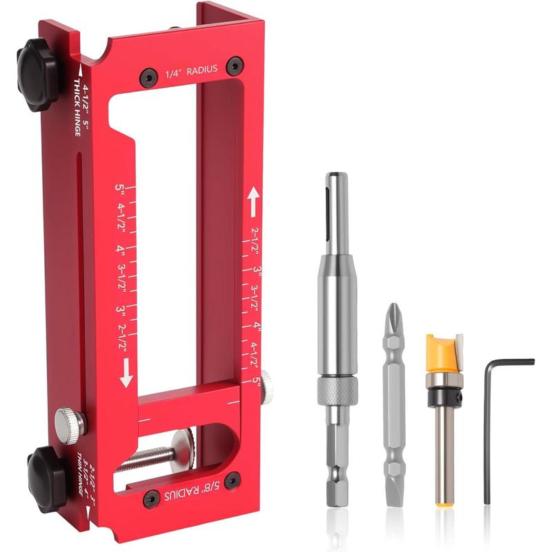 Door Hinge Jig – Aluminum Template Kit for Router🚪🔧