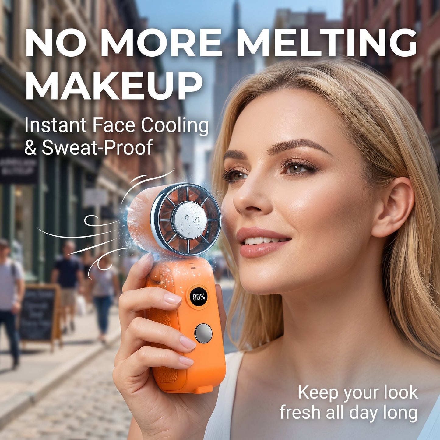 5-in-1 Portable Cooling Fan – Wearable, Rechargeable, LED Display