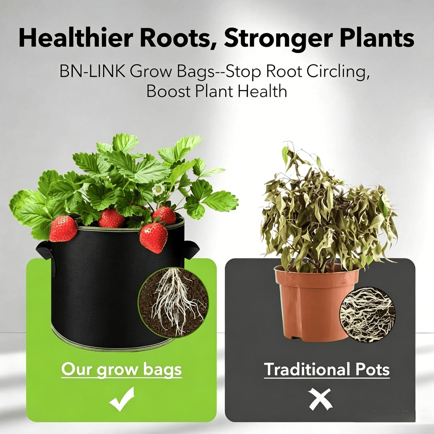5-Pack 5 Gallon Grow Bags – Heavy-Duty Aeration Fabric Pots with Handles 🌱🪴