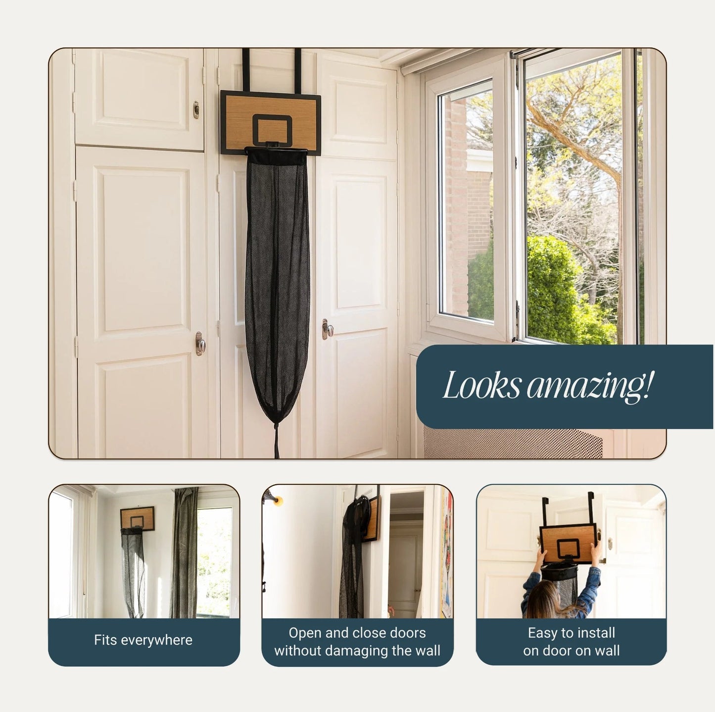 Basketball Laundry Hamper – Turns Chores into Play, Wall-Mountable 🏀🧺