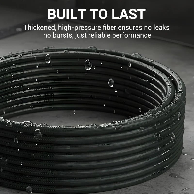 High-Pressure Sewer Jetter Hose – Triple-Layer, Stainless Steel Nozzle, Universal Fit 💧🔧
