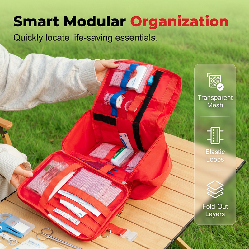 Oxford Cloth Emergency Medical Organizer Bag – Tactical, Rip-Away, Modular 🚑🆘