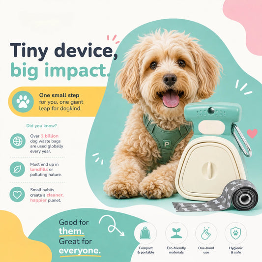 Clip-On Poop Scooper – Foldable, Pocket-Sized, Bag Dispenser Included 🐾🧹