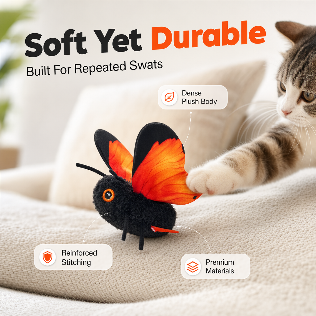 Smart Sensing Flapping Butterfly Interactive Cat Toy
