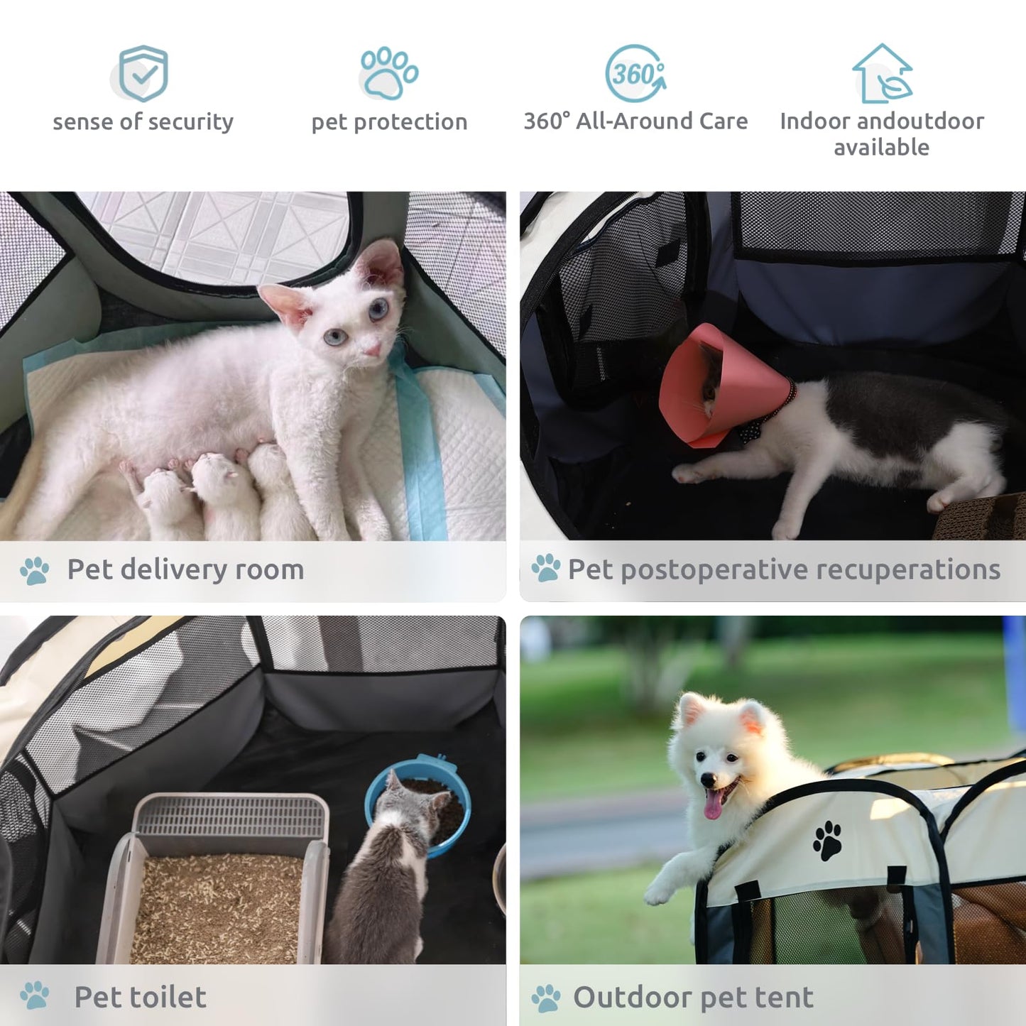 RoamPaws Foldable Soft-Sided Pet Playpen🐱🐶🏠