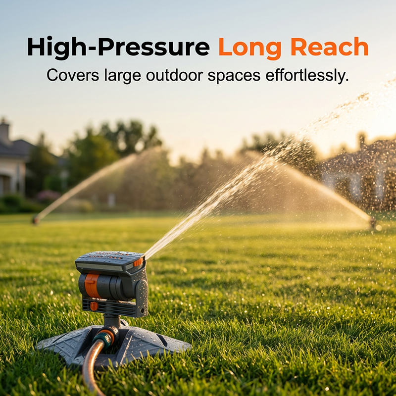 Wide-Coverage Oscillating Garden Sprinkler – Adjustable Spray, High Pressure, Stable Base 💧🌿