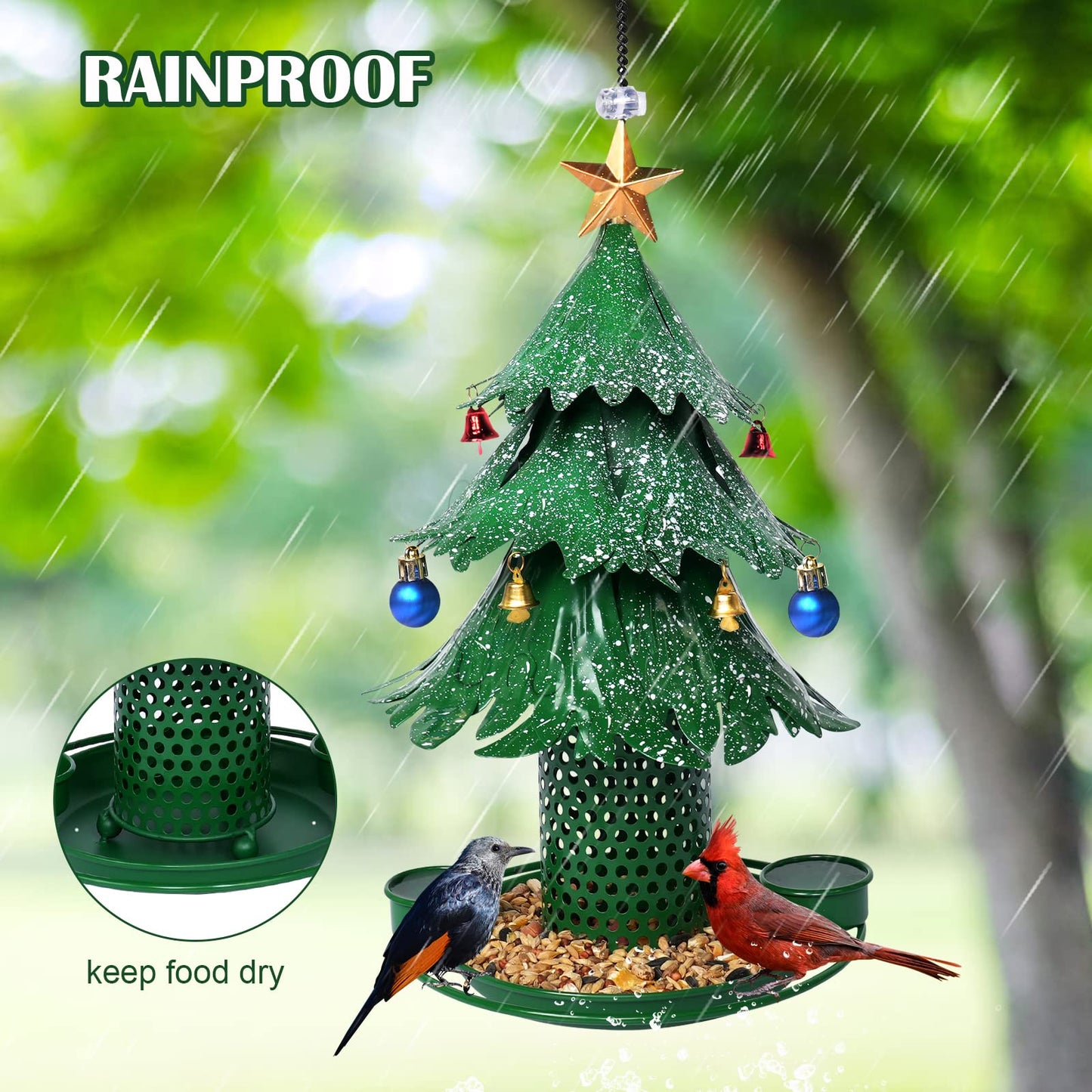🎄 Christmas Tree Bird Feeder | Festive Holiday Backyard Decor