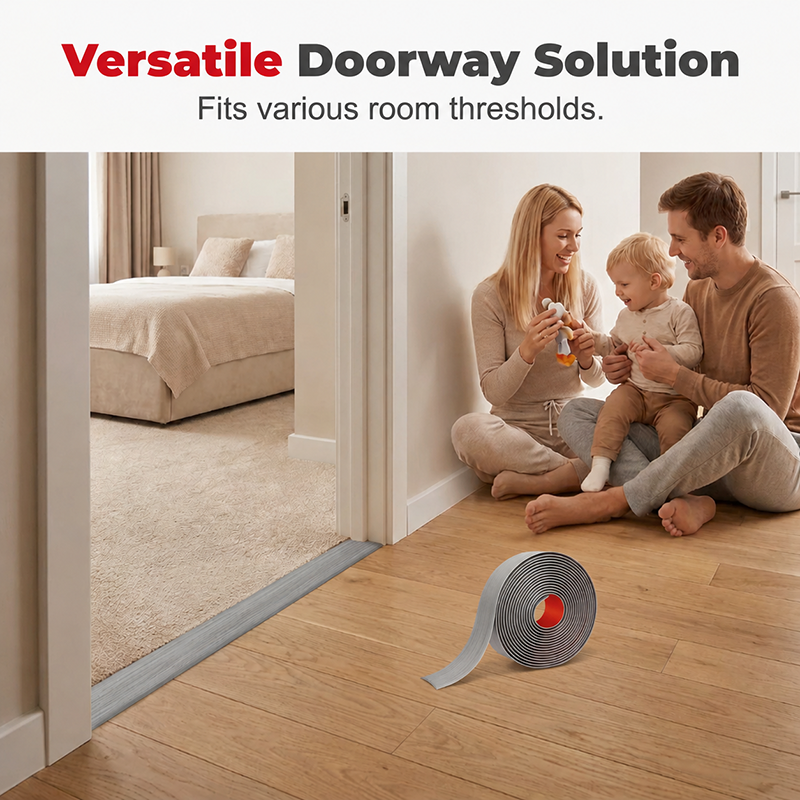 Self-Adhesive Floor Transition Strip – Flexible PVC, Peel  Stick, Trim to Fit 🚪🛠️
