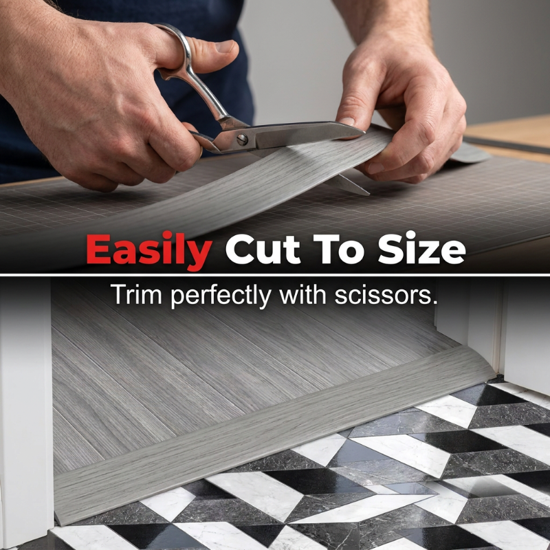Self-Adhesive Floor Transition Strip – Flexible PVC, Peel  Stick, Trim to Fit 🚪🛠️