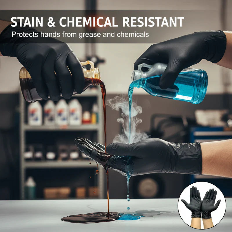 Nitrile Pro Gloves – Heavy-Duty, Latex-Free, Textured Grip 🧤🛡️