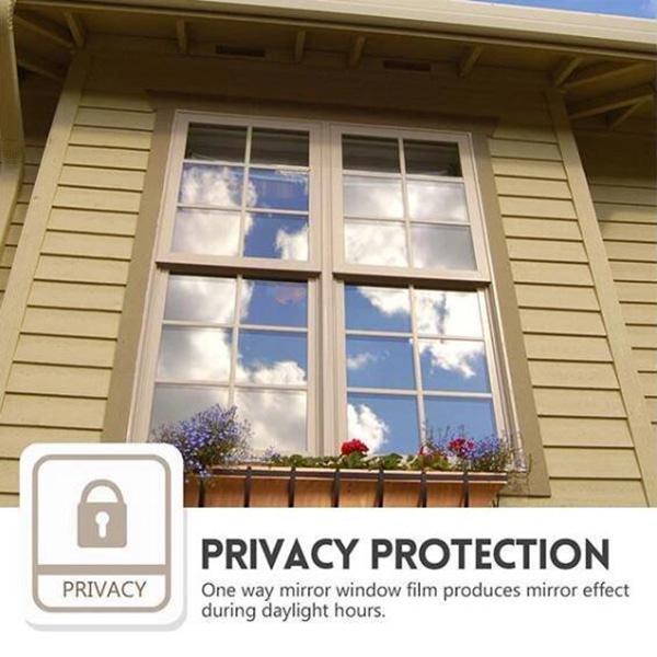 Mirror Window Privacy Film – UV Block, Heat Control, Static Cling 🪟🛡️