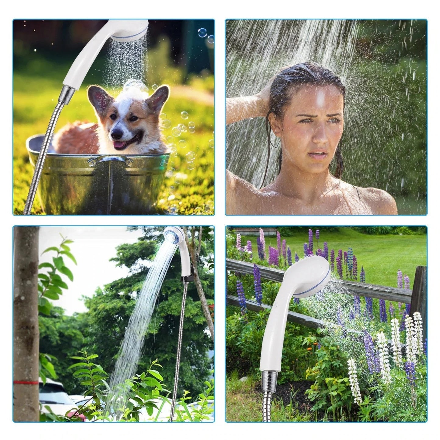 Portable USB Rechargeable Shower Pump – 2200mAh, 4-5L/min, Camping & Outdoor 🚿🏕️