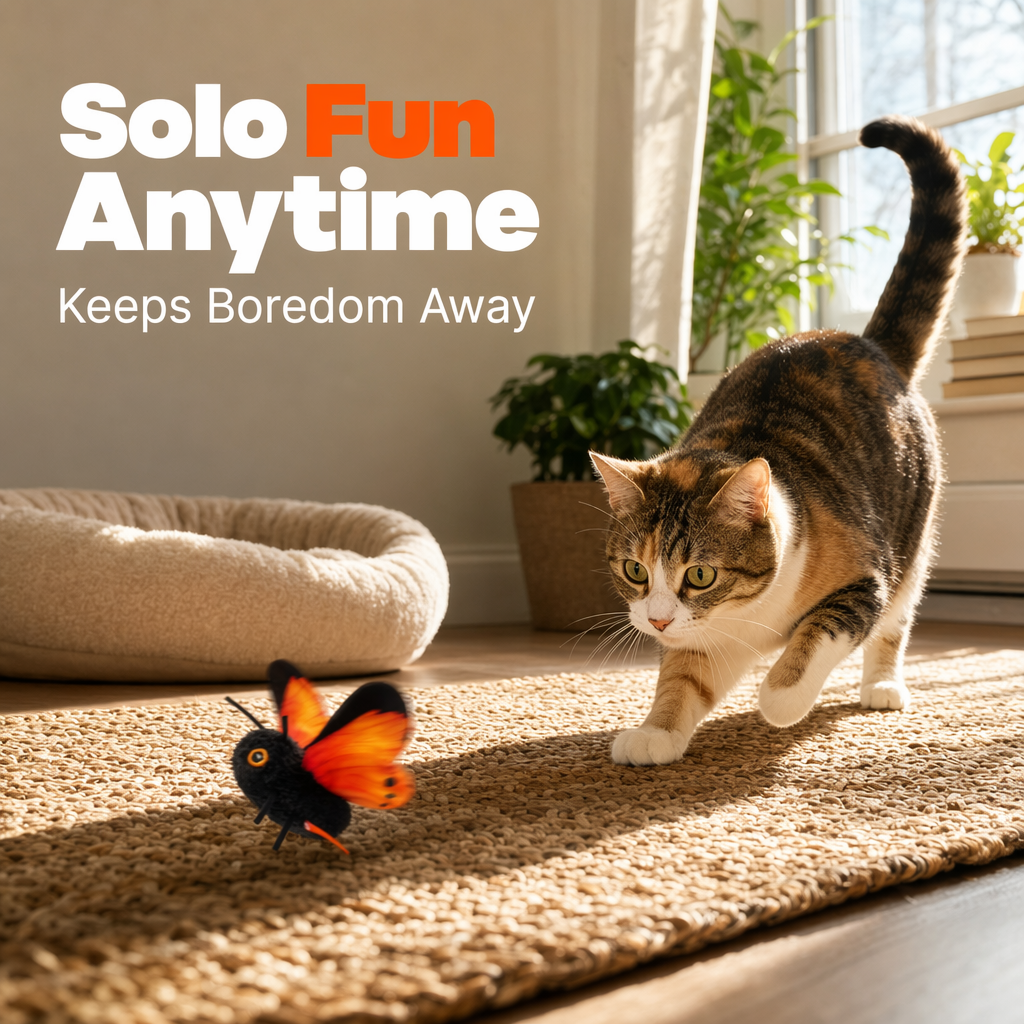 Smart Sensing Flapping Butterfly Interactive Cat Toy