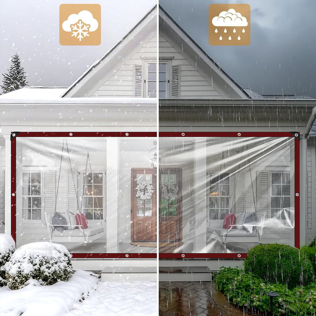 Heavy-Duty Transparent Waterproof Insulated Tarp