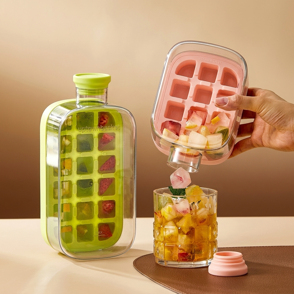 IceFlow Portable Ice Cube Water Bottle – Make Ice, Store &Sip, BPA-Free 🧊💧