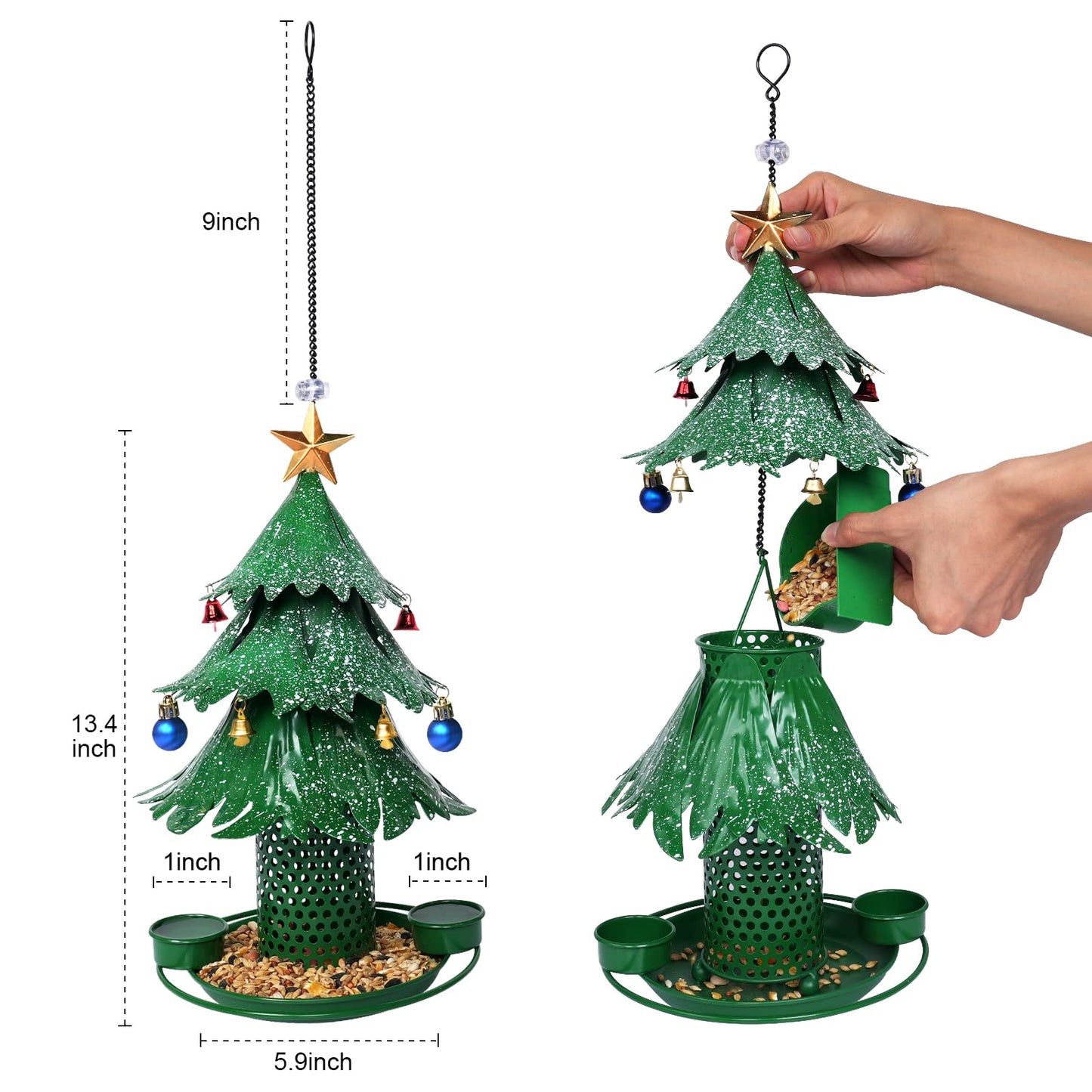 🎄 Christmas Tree Bird Feeder | Festive Holiday Backyard Decor