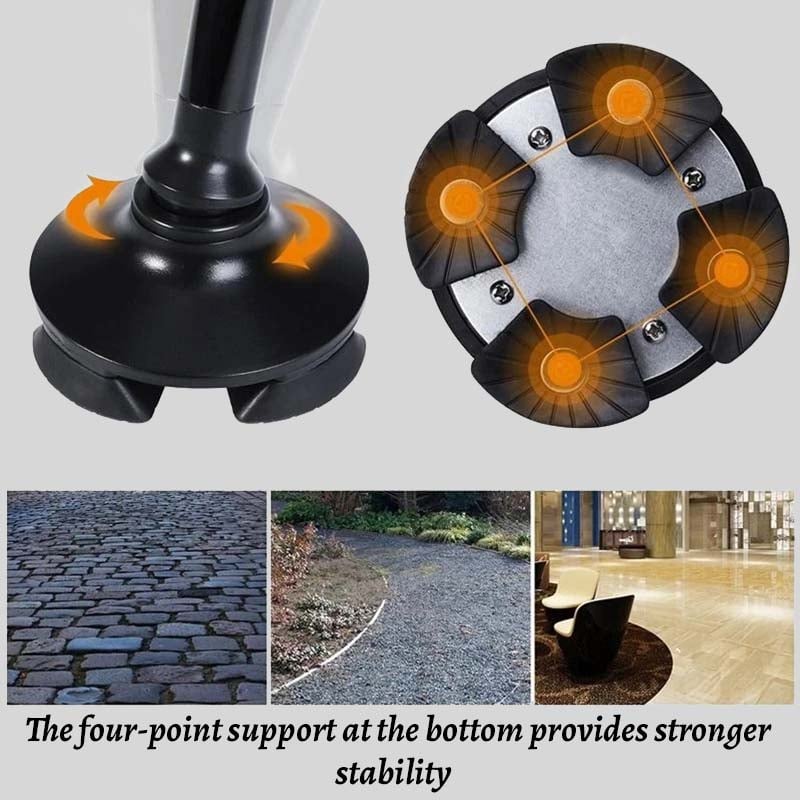 Multifunctional Folding Cane For Elderly With Light & Emergency Alarm