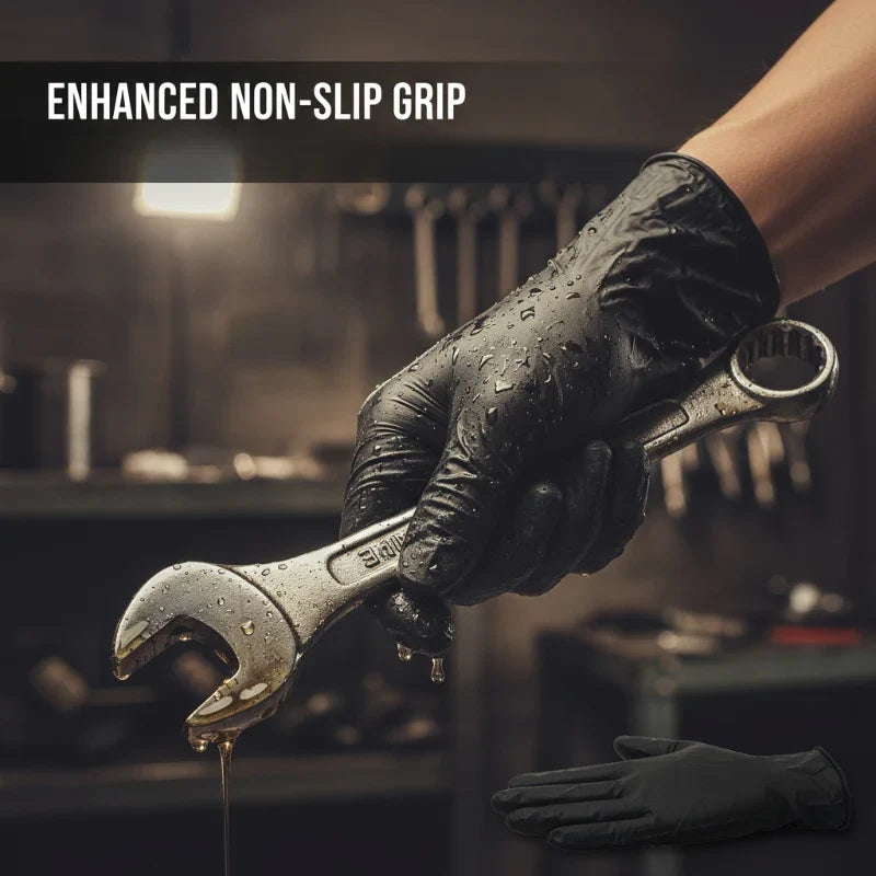 Nitrile Pro Gloves – Heavy-Duty, Latex-Free, Textured Grip 🧤🛡️