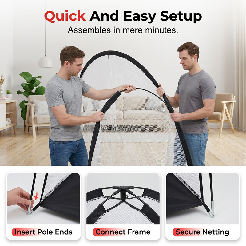 Portable Golf Training Net – High-Impact Mesh, Bullseye Target, Foldable ⛳🏡