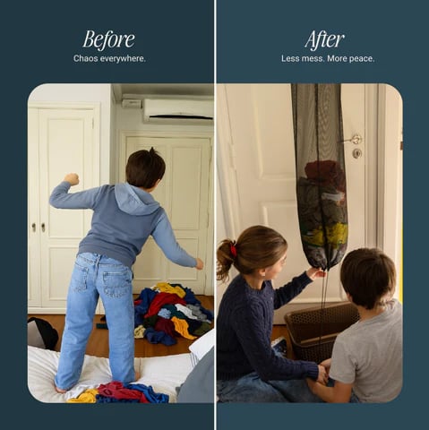 Basketball Laundry Hamper – Turns Chores into Play, Wall-Mountable 🏀🧺