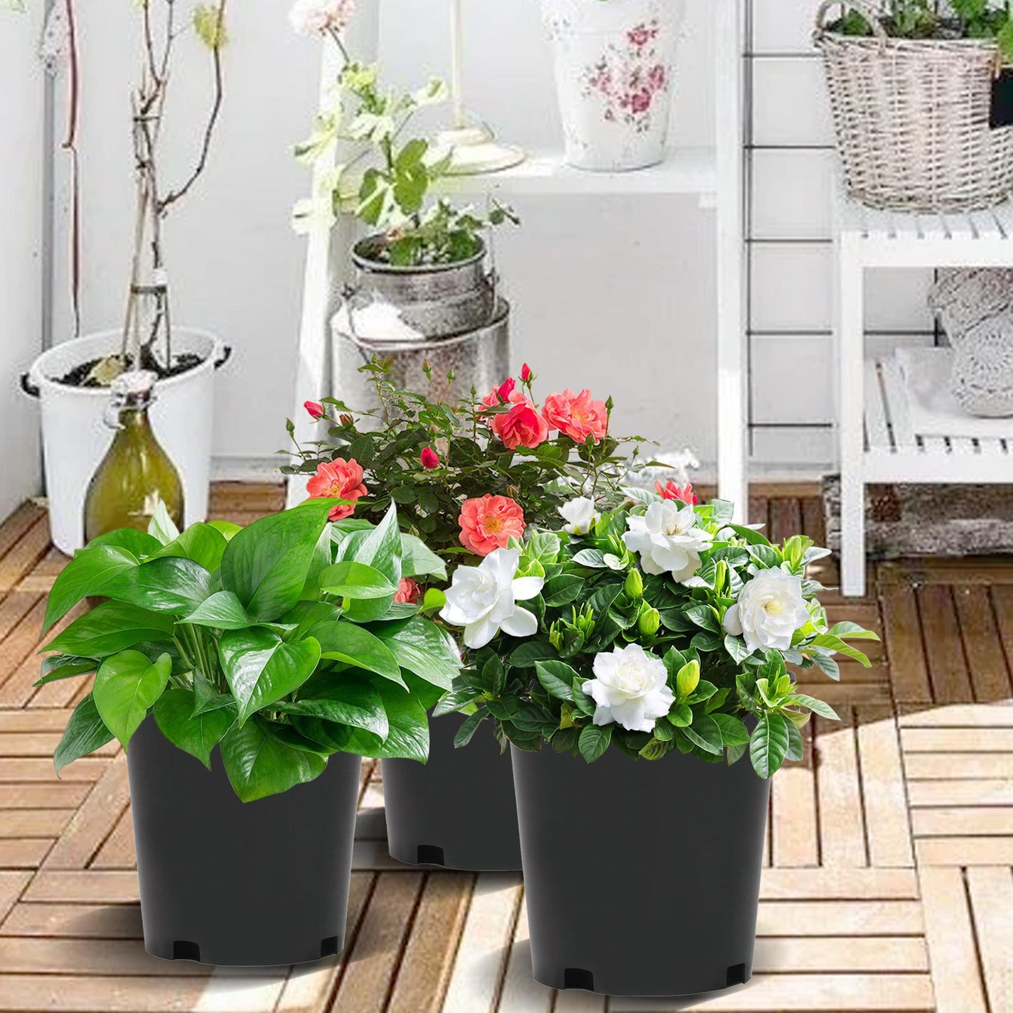 🪴 Nursery Pots – UV-Resistant, Modern Black Finish 🌱⚫