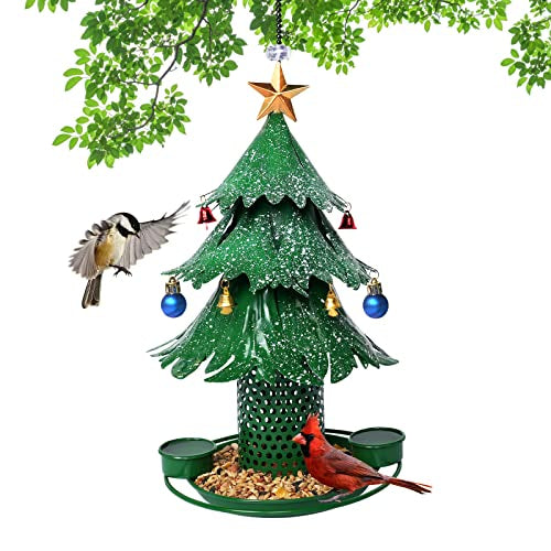🎄 Christmas Tree Bird Feeder | Festive Holiday Backyard Decor