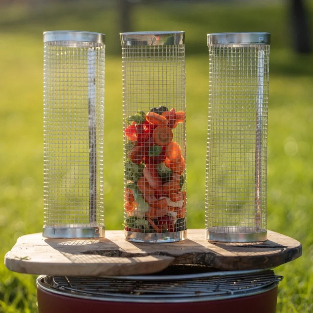 Gourmet Grill Basket 2.0 – Stainless Steel, Dishwasher Safe, No More Burnt Food 🥩🥦