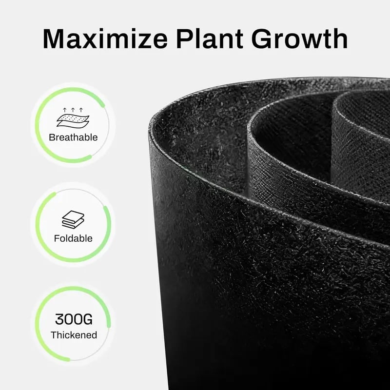 5-Pack 5 Gallon Grow Bags – Heavy-Duty Aeration Fabric Pots with Handles 🌱🪴