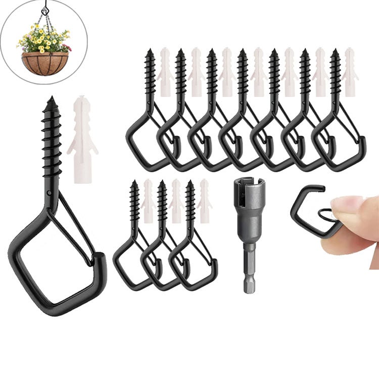 Windproof Safety Q Hooks – Spring-Lock, Rust-Proof, Heavy-Duty 🔒🪝