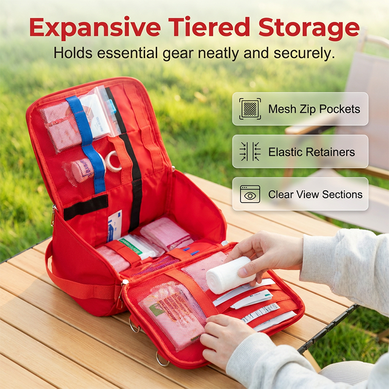 Oxford Cloth Emergency Medical Organizer Bag – Tactical, Rip-Away, Modular 🚑🆘