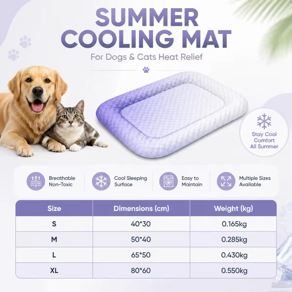 Cooling Gel Mat for Pets – Instant Heat Relief, No Refrigeration Needed 🐶🧊
