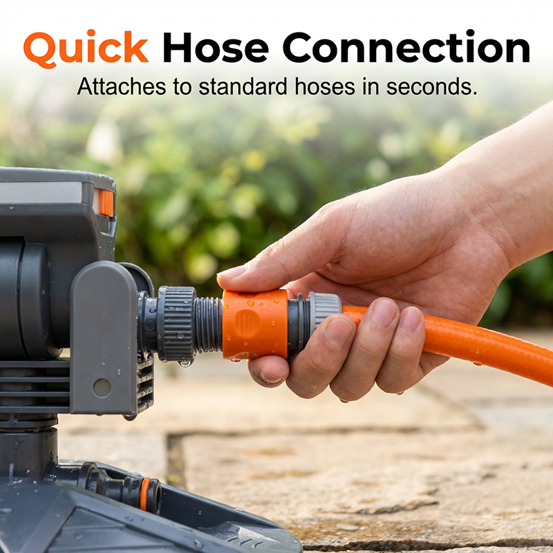 Wide-Coverage Oscillating Garden Sprinkler – Adjustable Spray, High Pressure, Stable Base 💧🌿